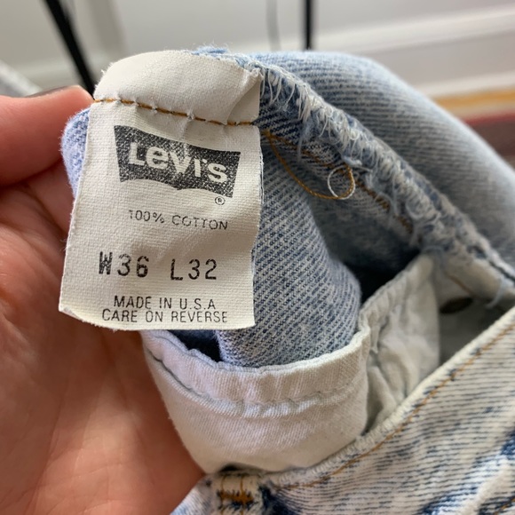 Levi's 505 Jeans Vtg 80s Straight Leg Acid Wash - Picture 2 of 8